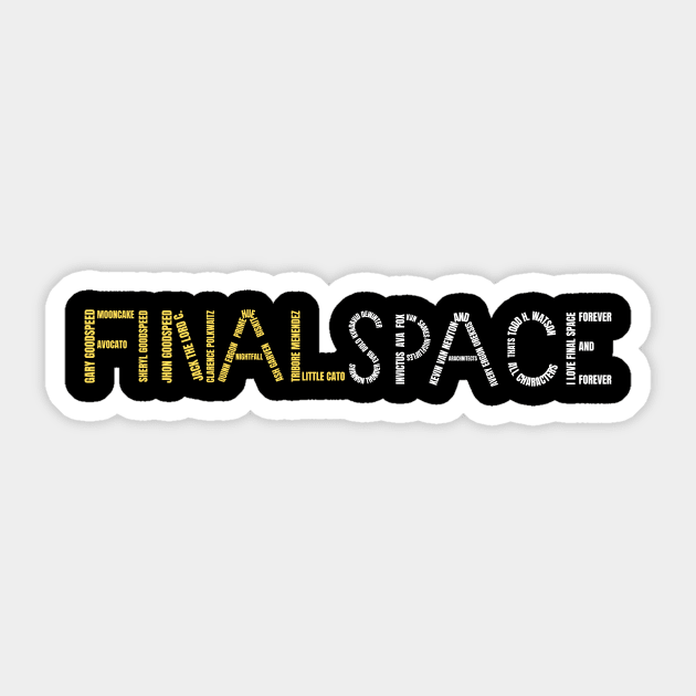 Final Space all character name design || Final space Sticker by TrendyEye